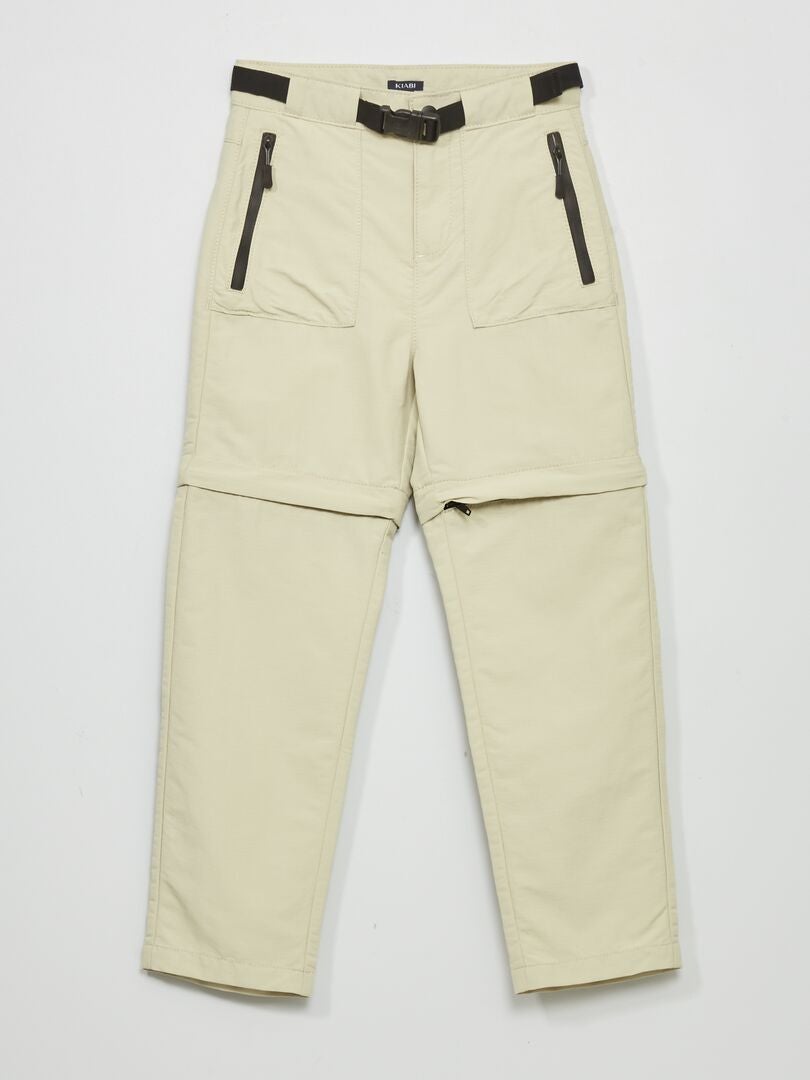 Pantalon short 2 en 1 Beige - Kiabi
