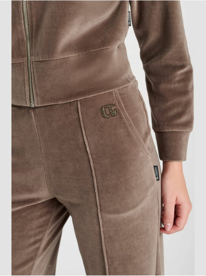 Pantalon sidygi jogpant 'le temps des cerises' Marron - Kiabi