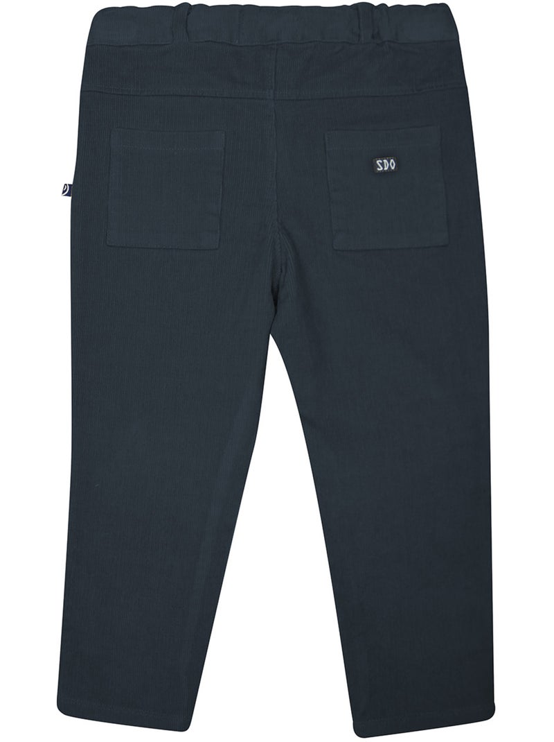 Pantalon sim velours cotele enfant Bleu - Kiabi
