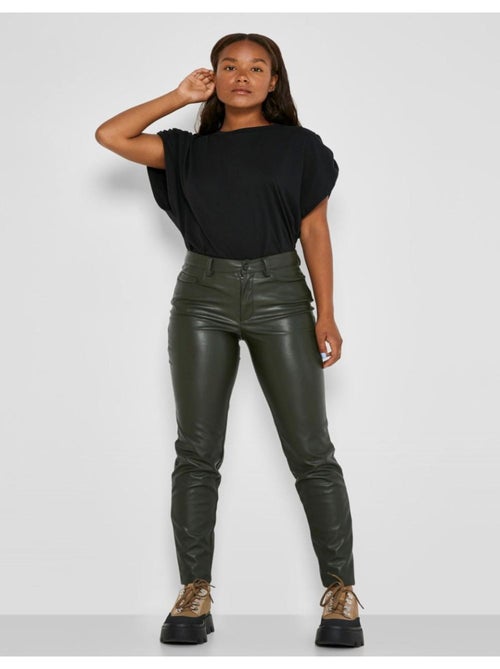 Pantalon simili cuir Noisy May - Kiabi