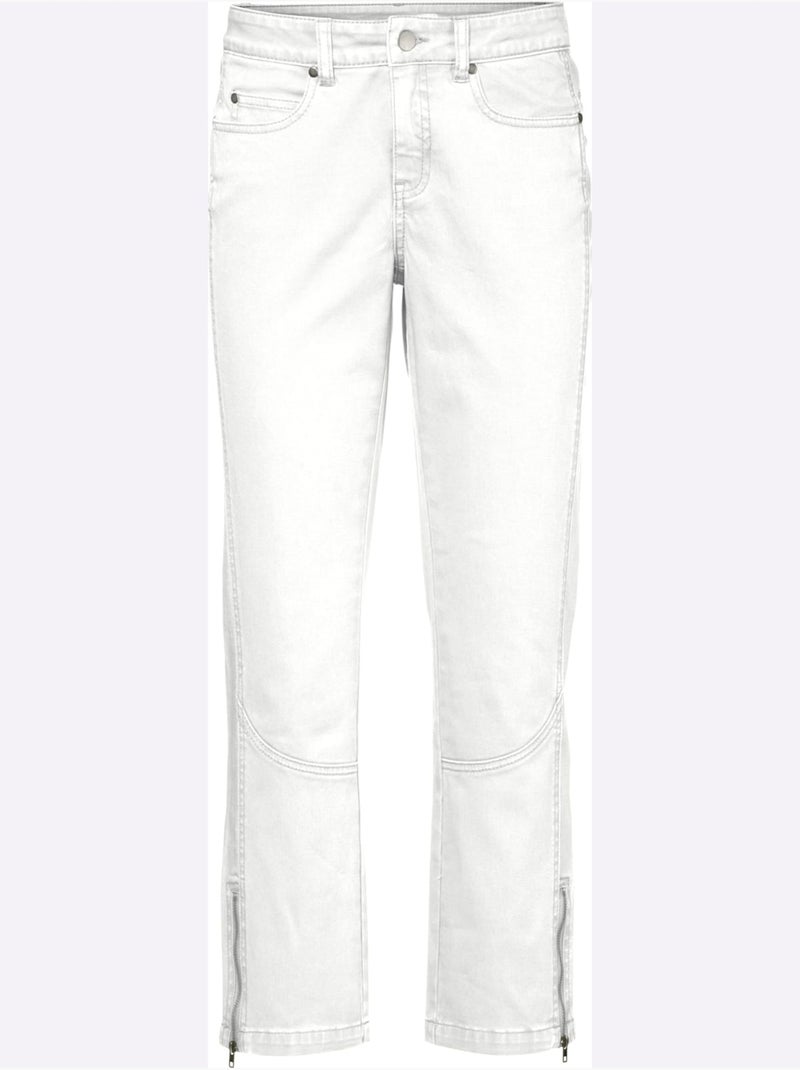 Pantalon skinny - taille courte - helline Blanc cassé - Kiabi
