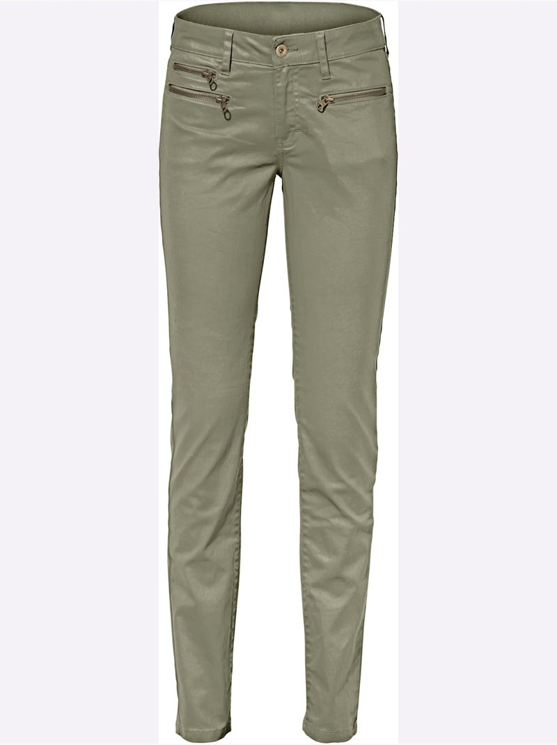 Pantalon Skinny - Taille Courte - Helline Kaki - Kiabi