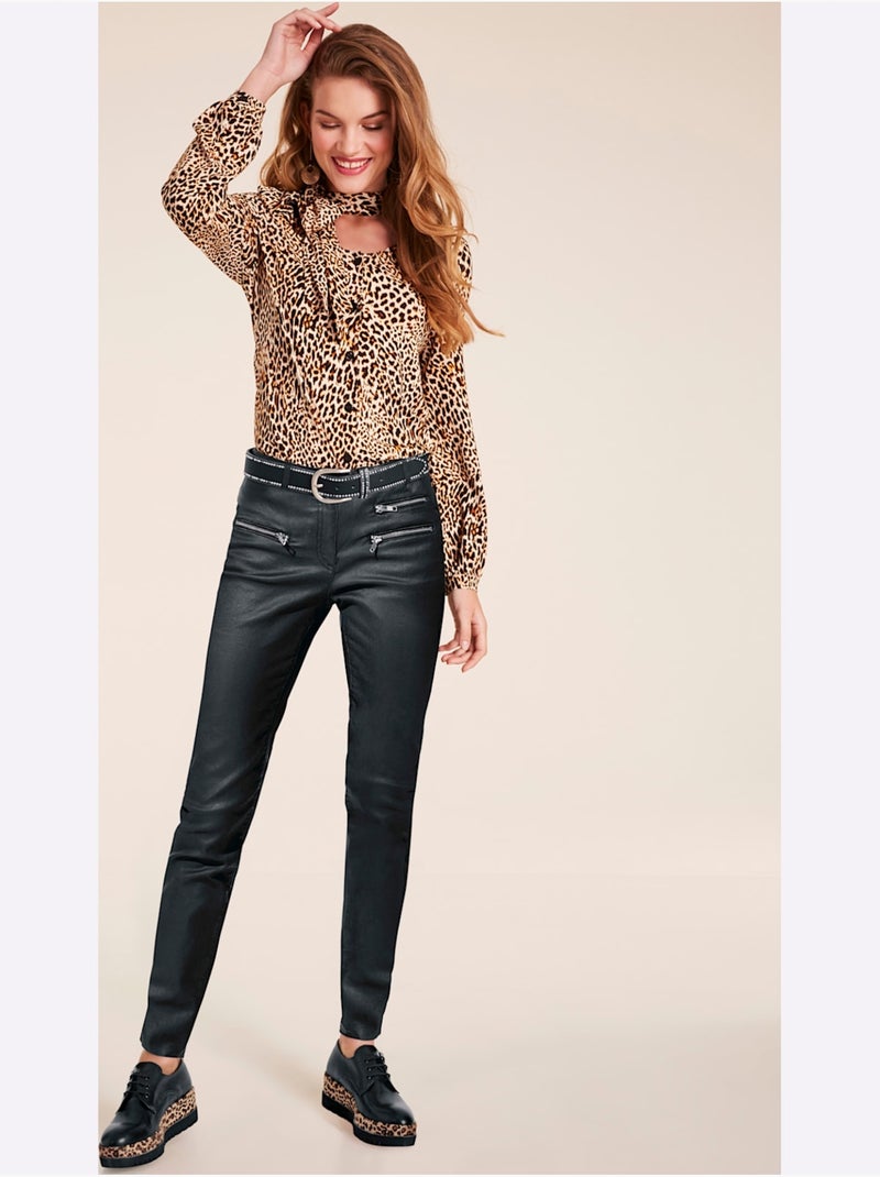 Pantalon Skinny - Taille Courte - Helline Noir - Kiabi