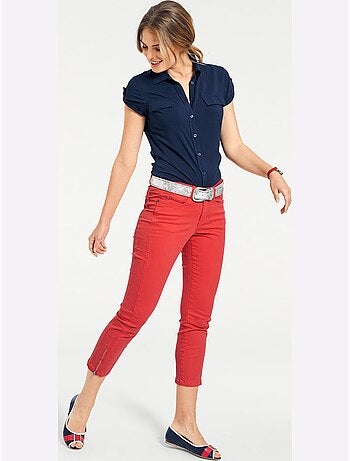 Pantalon skinny - taille courte - helline