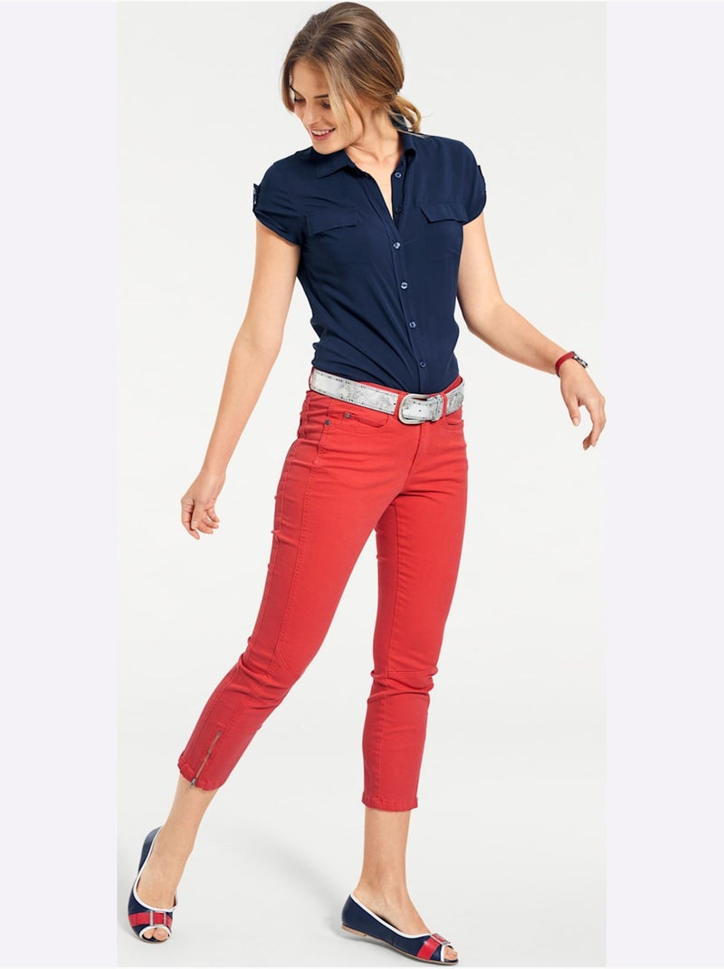 Pantalon skinny - taille courte - helline Rose - Kiabi