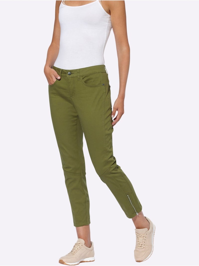 Pantalon skinny - taille courte - helline Vert olive - Kiabi