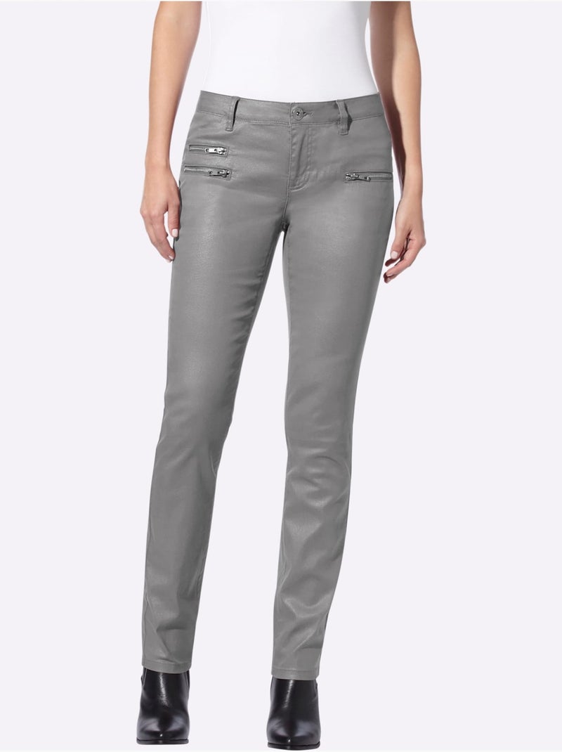 Pantalon Skinny - Taille Standard - Helline Gris - Kiabi