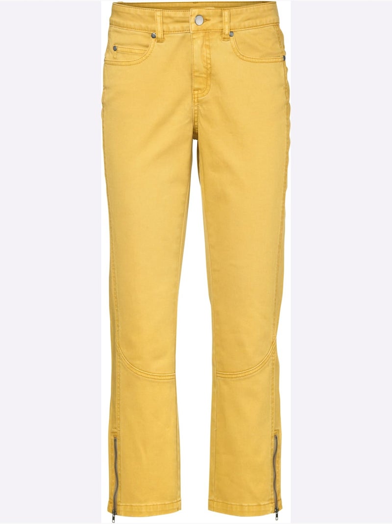 Pantalon skinny - taille standard - helline Jaune moutarde - Kiabi