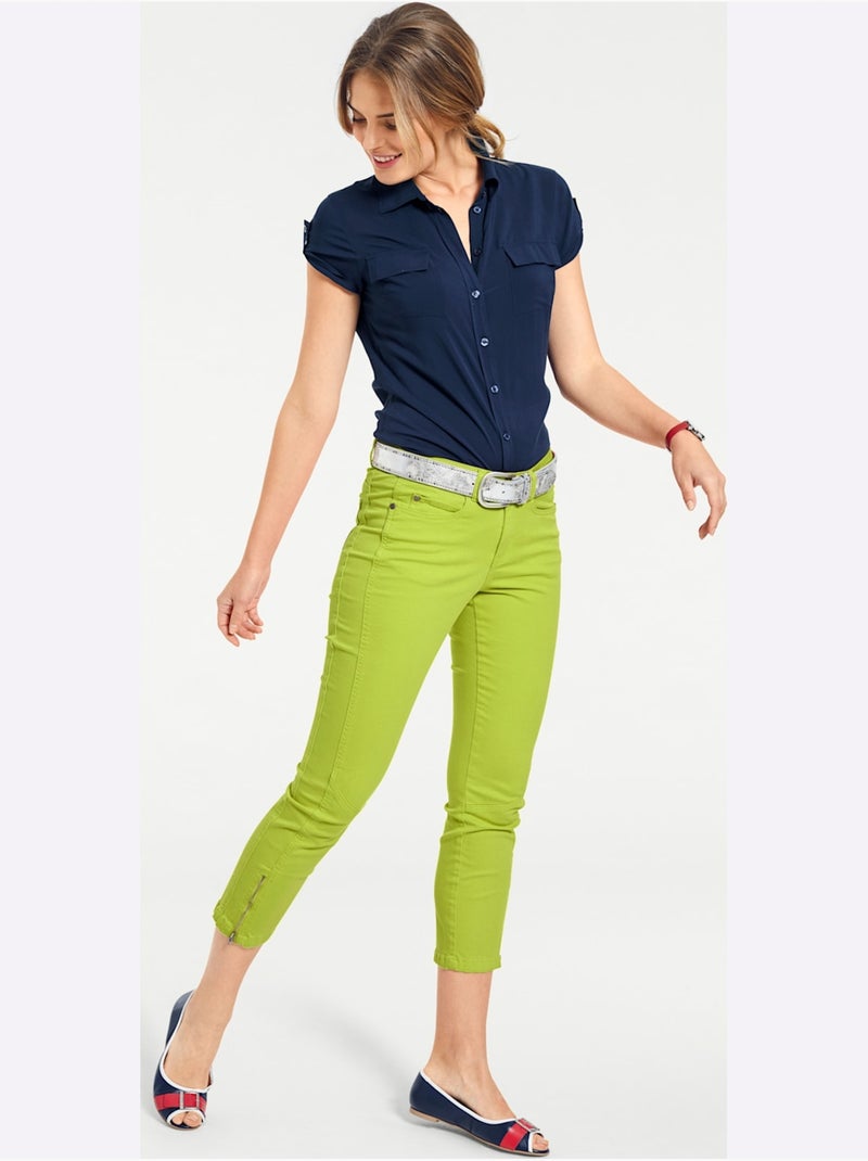 Pantalon skinny - taille standard - helline Vert kiwi - Kiabi