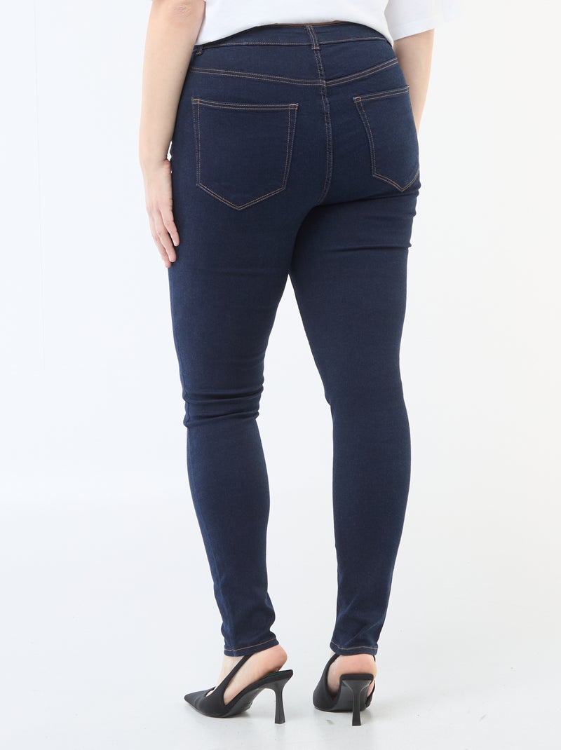Pantalon skinny à taille très haute - L28 Bleu - Kiabi
