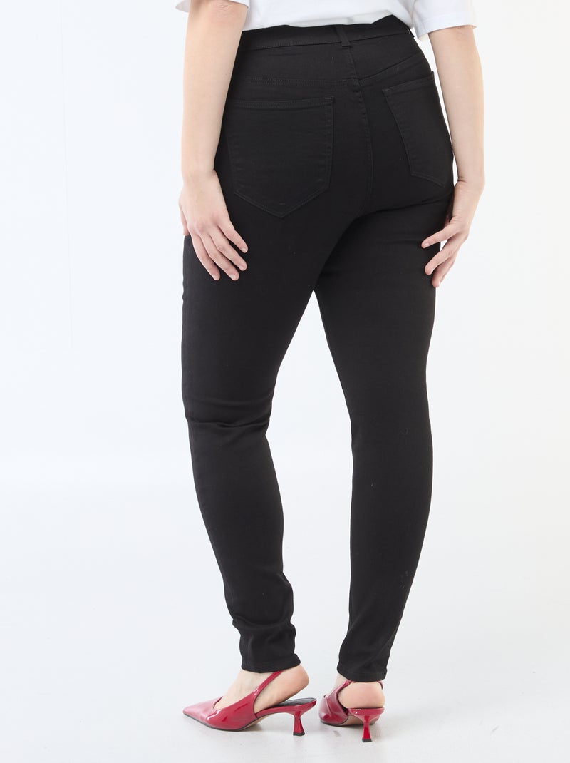 Pantalon skinny à taille très haute - L28 Noir - Kiabi