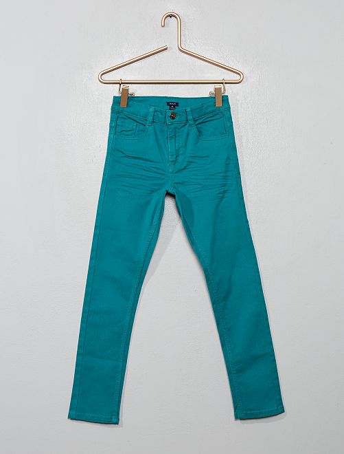 Pantalon skinny cinq poches                                                                                                                                                                                                                                         bleu vert 
