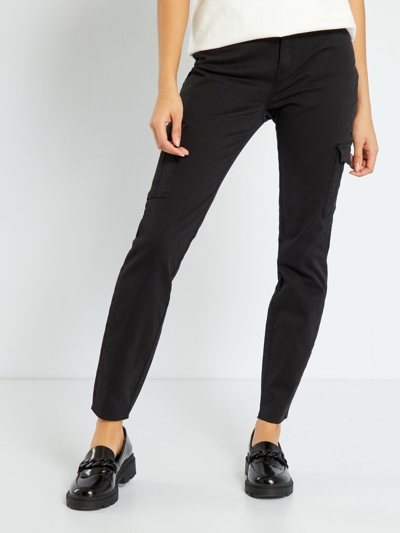 Pantalon skinny cinq poches noir - Kiabi