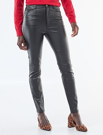 Pantalon skinny coated uni