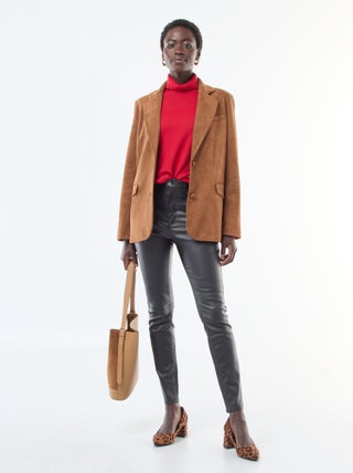 Pantalon skinny coated uni