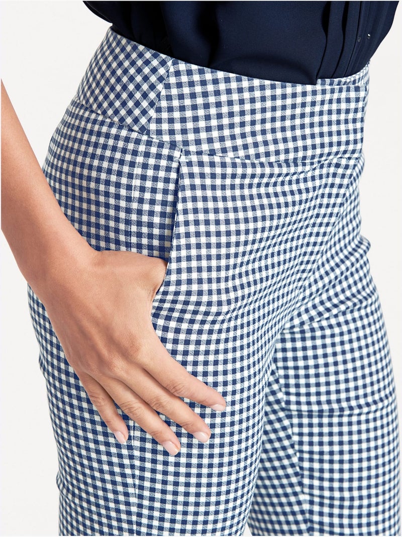 Pantalon Skinny Coupe Skinny - Taille Courte - Helline Bleu Blanc - Kiabi