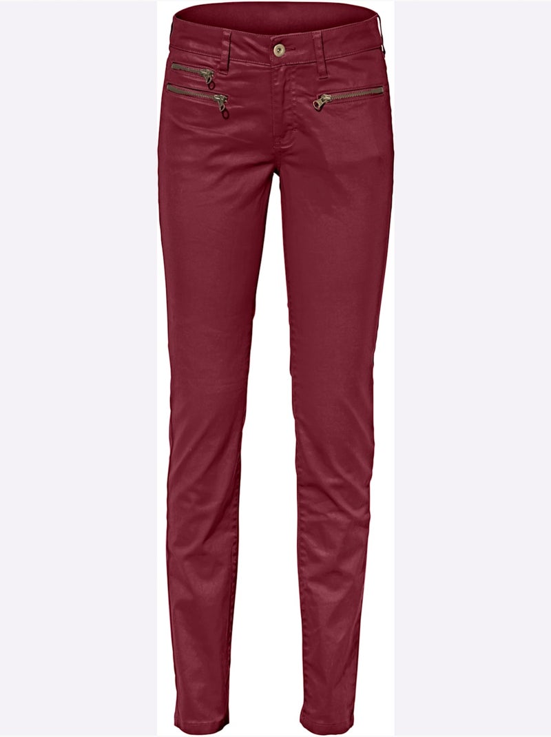 Pantalon Skinny Coupe Skinny - Taille Courte - helline Bordeaux - Kiabi