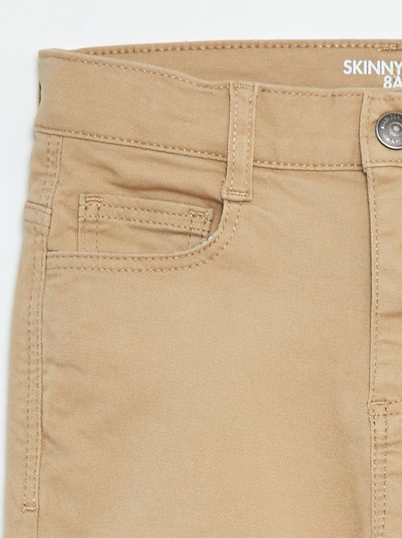 Pantalon Skinny / coupe très ajustée 5 poches Beige - Kiabi