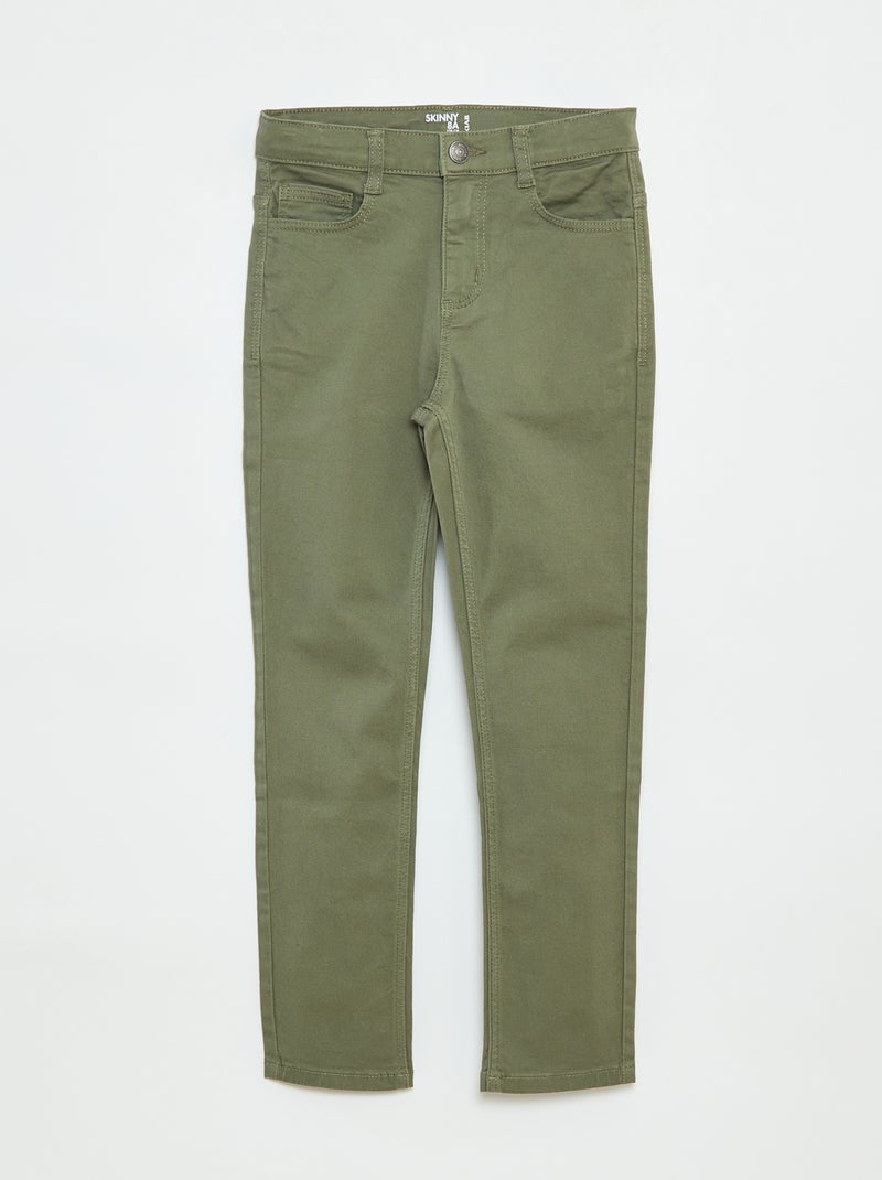Pantalon Skinny / coupe très ajustée 5 poches Vert - Kiabi