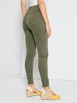 Pantalon skinny de couleur - Kiabi