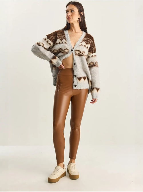 Pantalon skinny en similicuir à taille élastique lucci - Kiabi Pantalon skinny en similicuir à taille élastique lucci - Kiabi