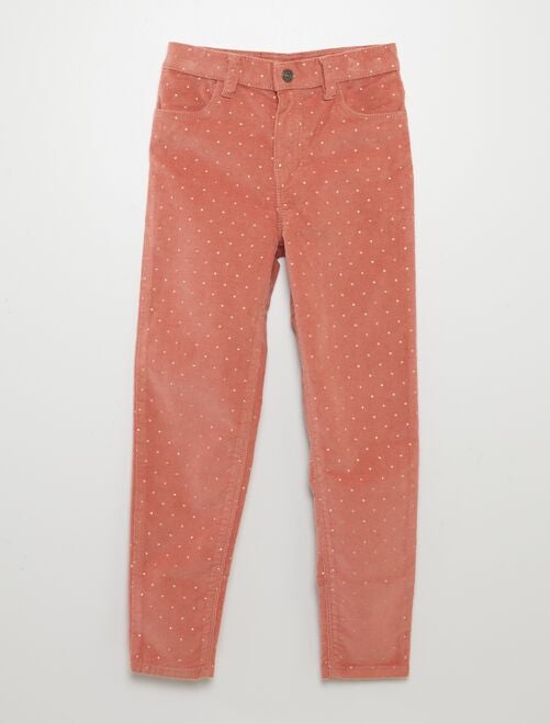 Pantalon skinny en velours - Kiabi