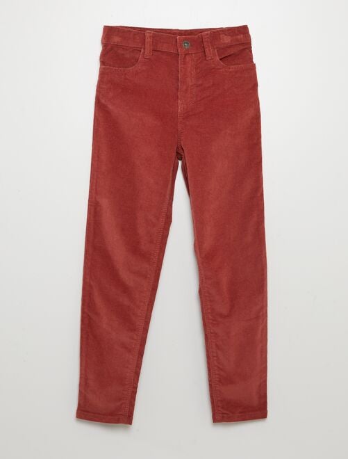 Pantalon skinny en velours - Kiabi