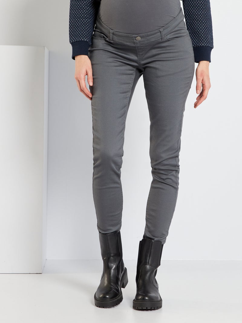 Pantalon skinny grossesse Gris - Kiabi