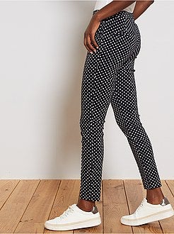 Pantalon skinny imprimé 'pois' - Kiabi
