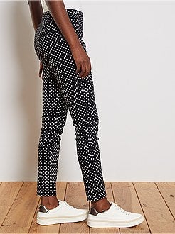 Pantalon skinny imprimé 'pois' - Kiabi
