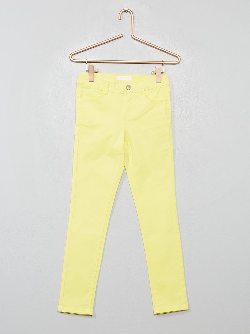 Pantalon skinny jaune - Kiabi