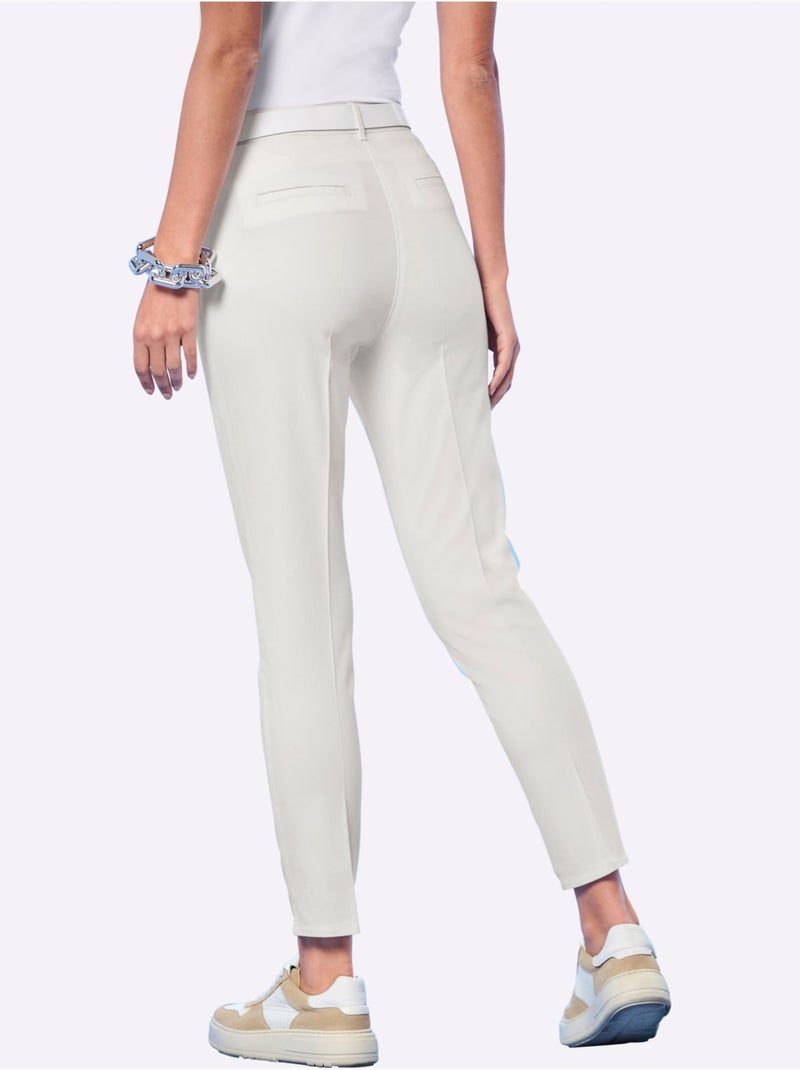 Pantalon Skinny Qualité Extensible - Taille Standard - Helline Ecru - Kiabi