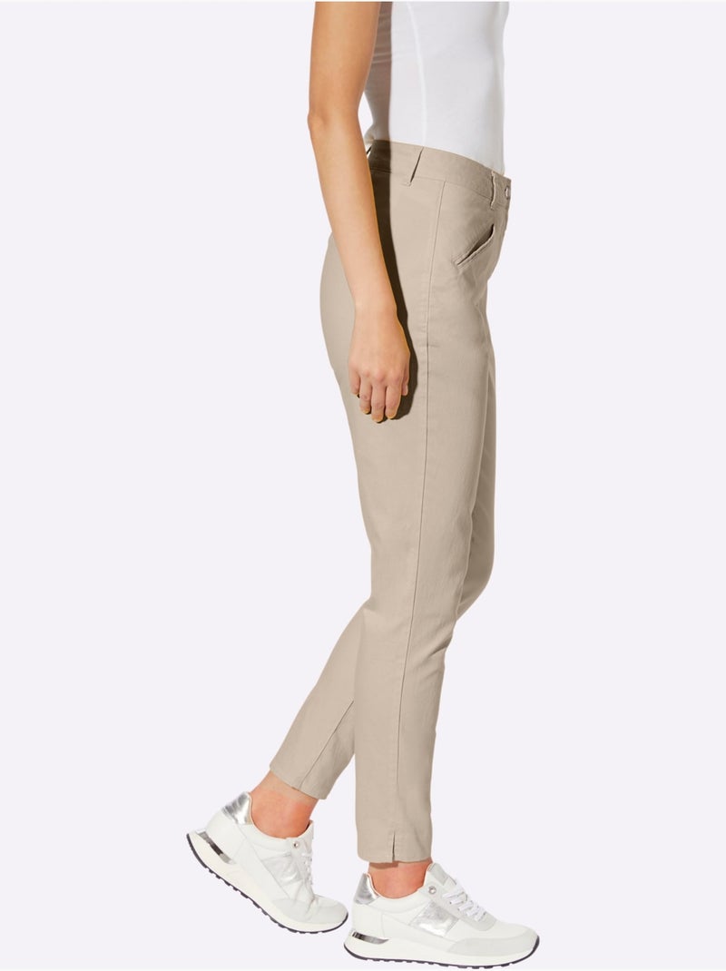 Pantalon Skinny Qualité Extensible - Taille Standard - Helline Sable - Kiabi