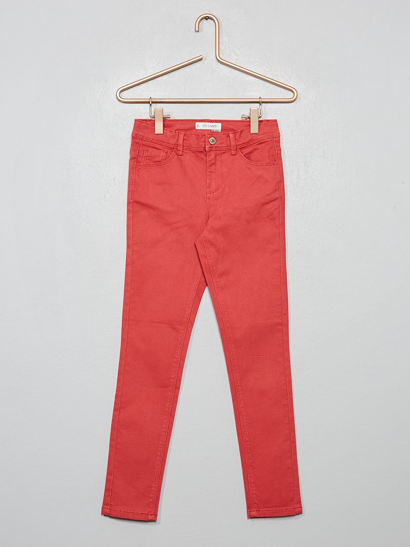 Pantalon skinny rouge grenat - Kiabi