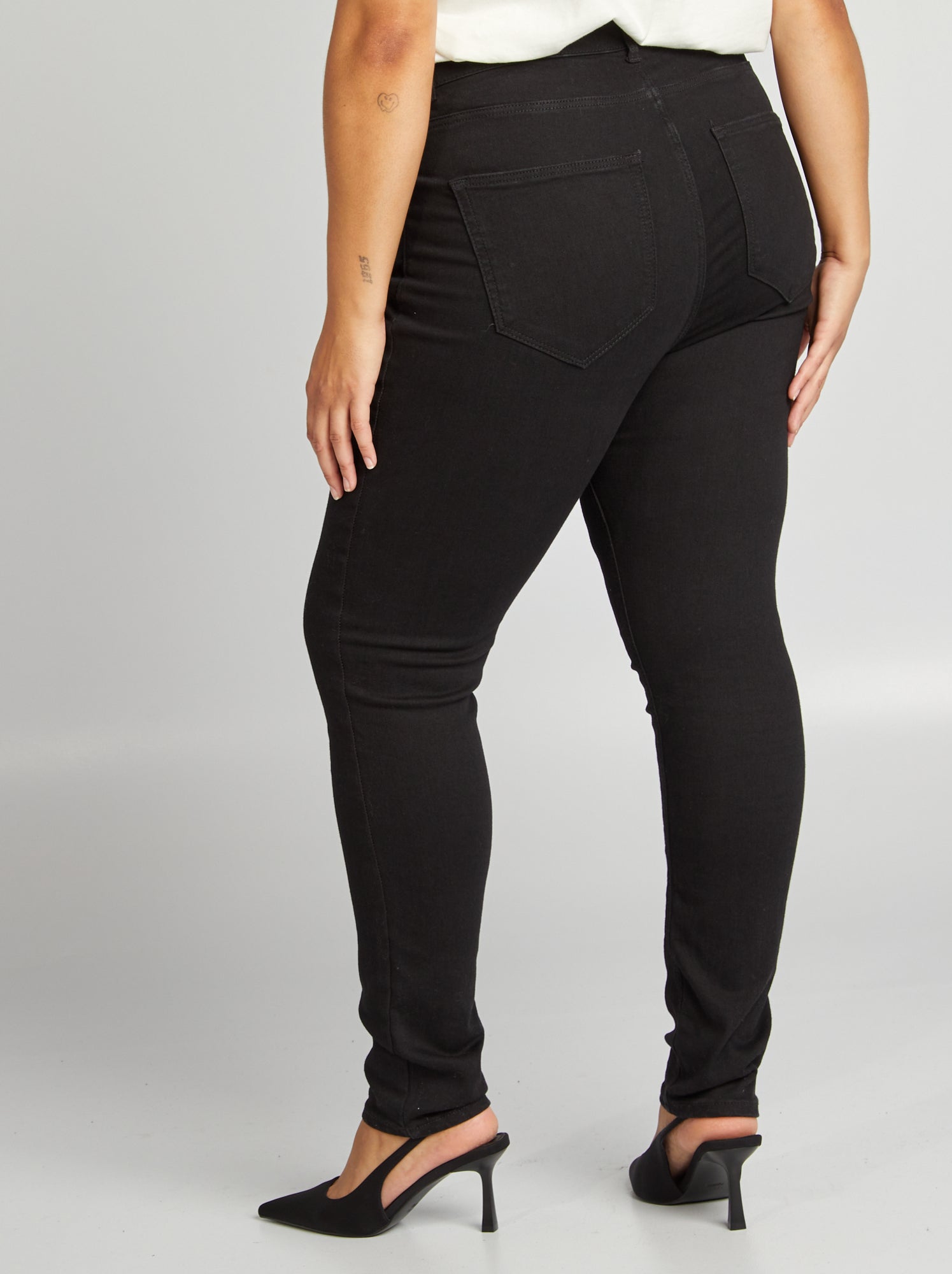 Jean Skinny Argenté Femme Silver Suki - Noir, Taille W25 L27, Cheville, Occasion Bon état