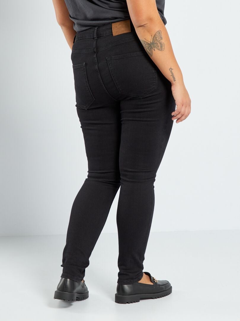 Pantalon skinny stretch - 5 poches Noir - Kiabi