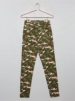 Pantalon skinny stretch 'camouflage' - Kiabi