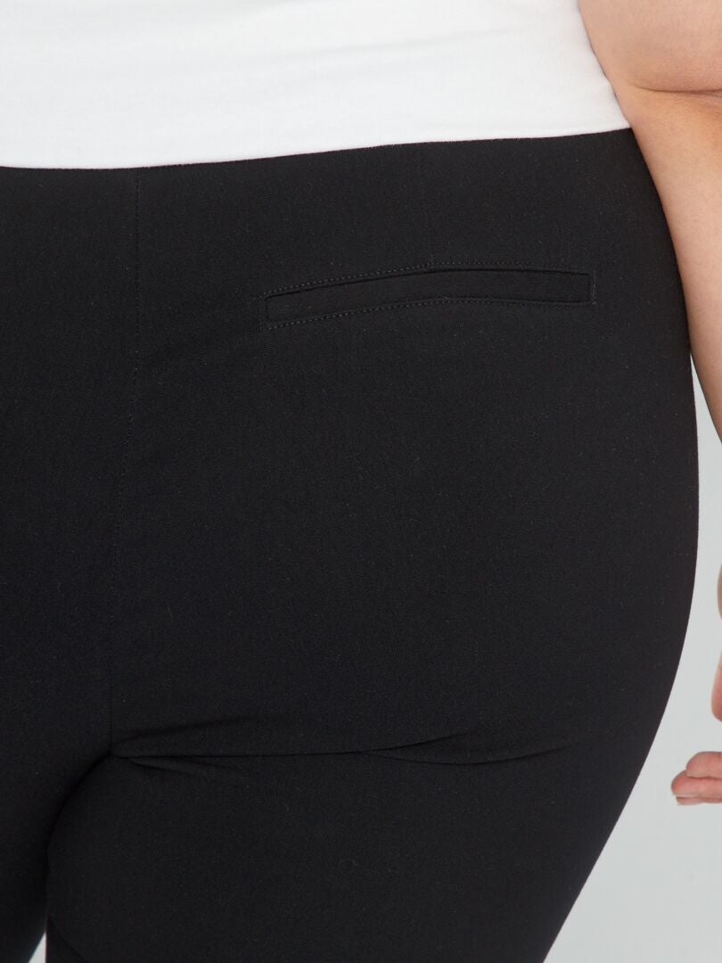Pantalon skinny taille élastiquée noir - Kiabi