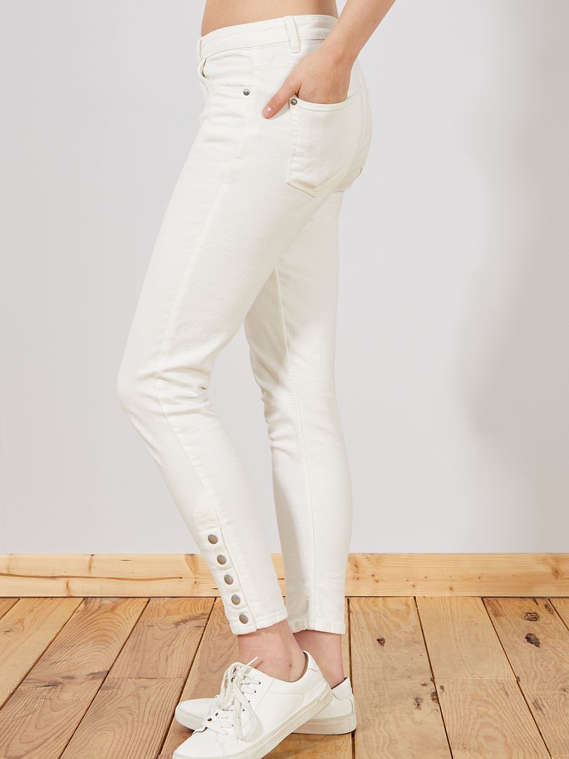 pantalon blanc taille haute