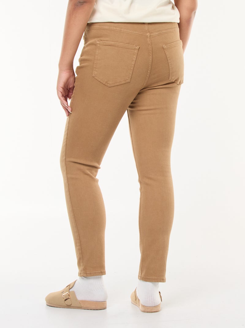 Pantalon skinny taille haute Crème - Kiabi