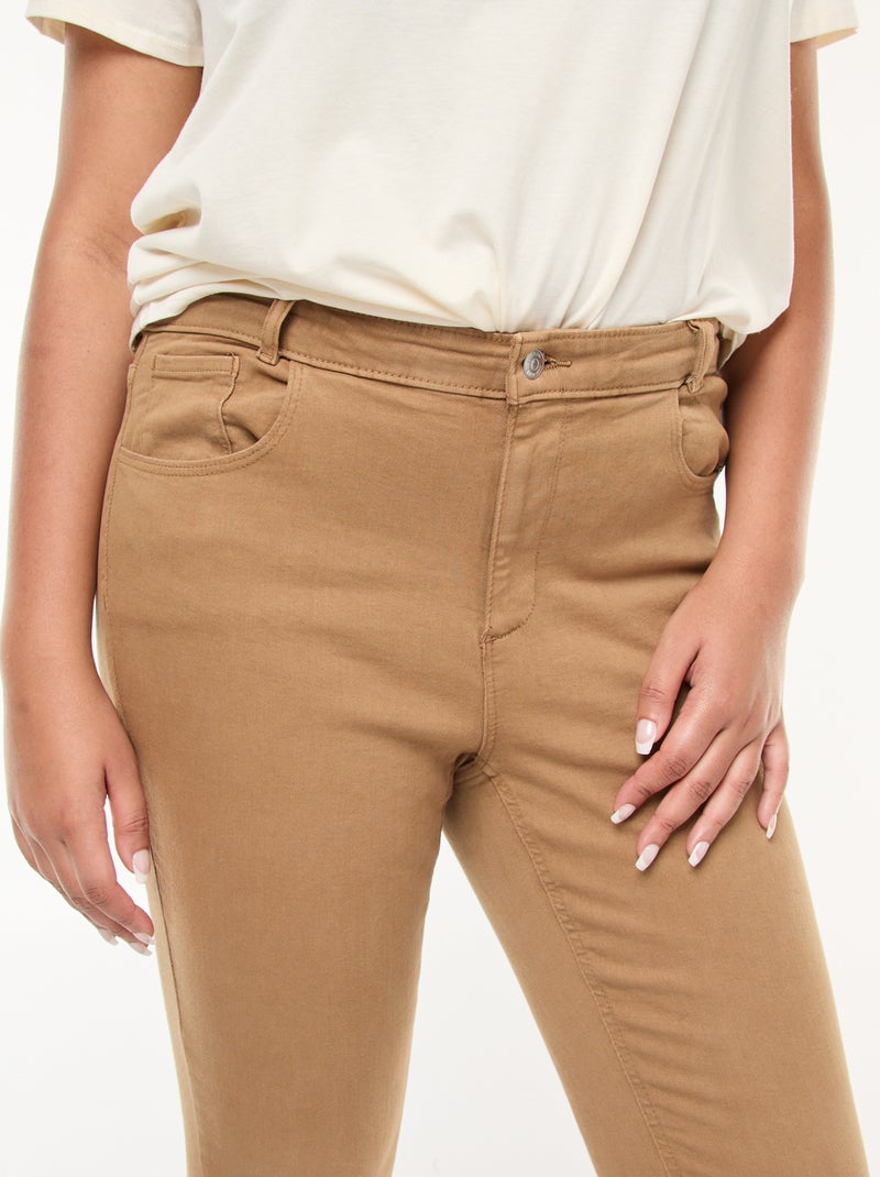 Pantalon skinny taille haute Crème - Kiabi