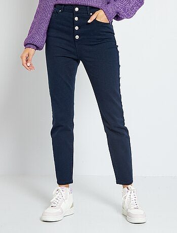 De Bijenkorf Femme Vêtements Pantalons & Jeans Pantalons Pantalons Slim & Skinny Short coupe slim taille haute en dentelle avec logo 