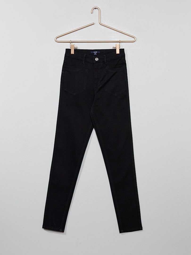 Pantalon skinny taille haute noir - Kiabi