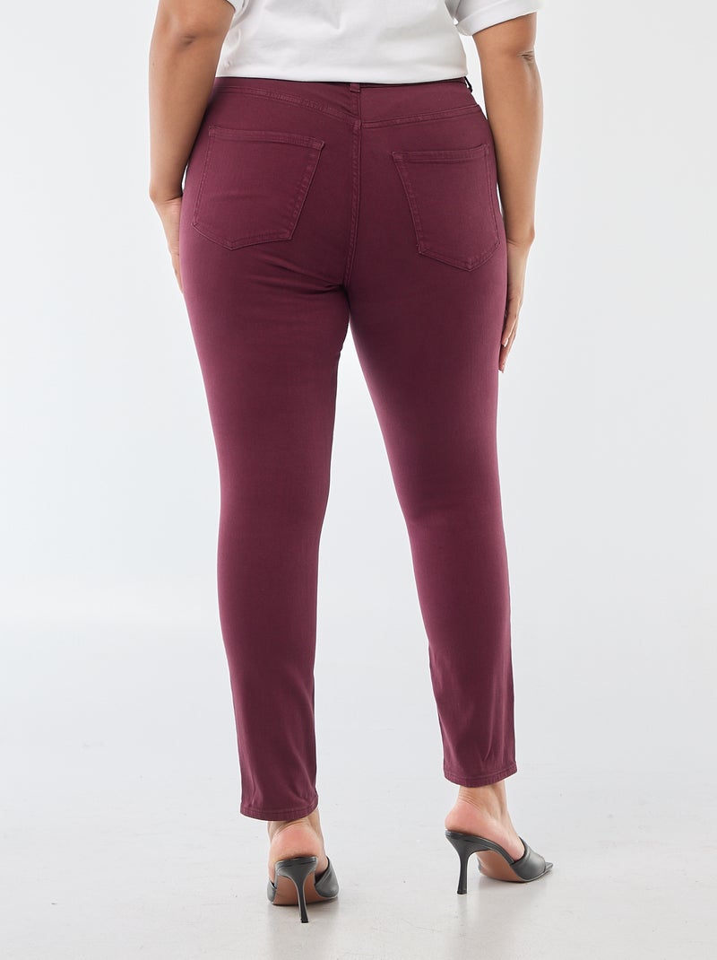 Pantalon skinny taille haute Rouge - Kiabi