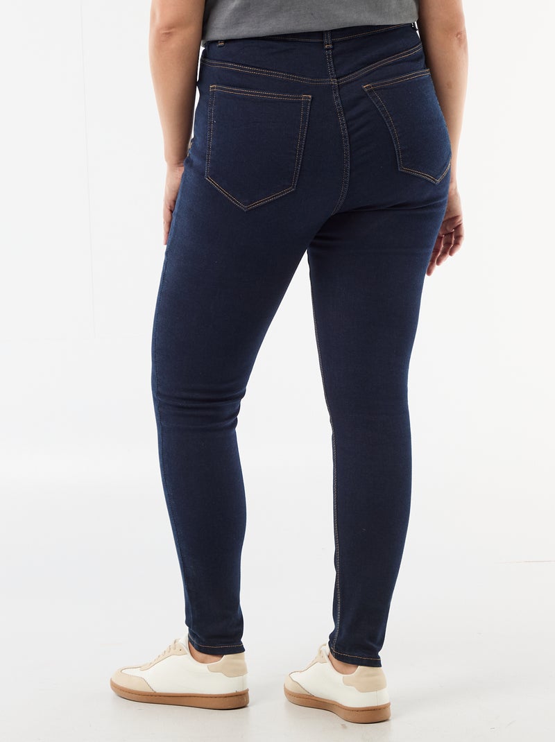 Pantalon skinny taille très haute - L30 Bleu - Kiabi
