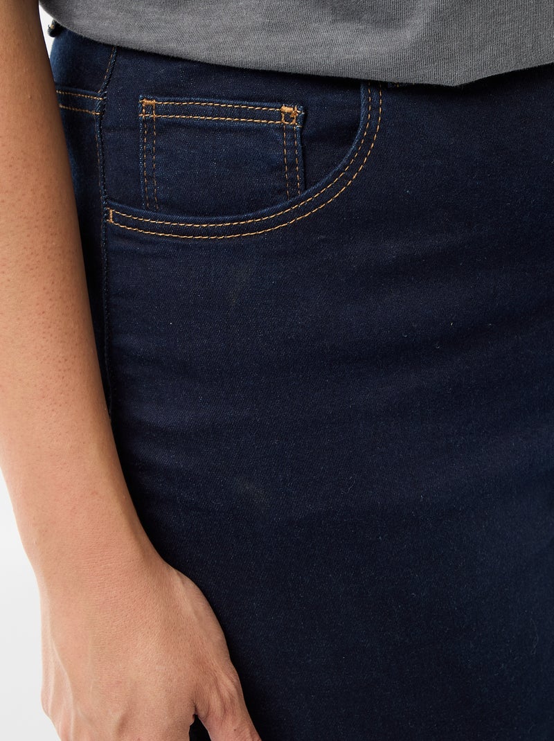 Pantalon skinny taille très haute - L30 Bleu - Kiabi