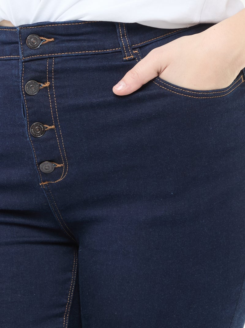 Pantalon skinny taille très haute - L34 Bleu - Kiabi