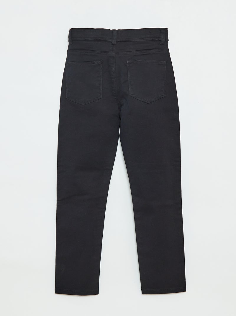 Pantalon slim - coupe ajustée 4 poches noir - Kiabi