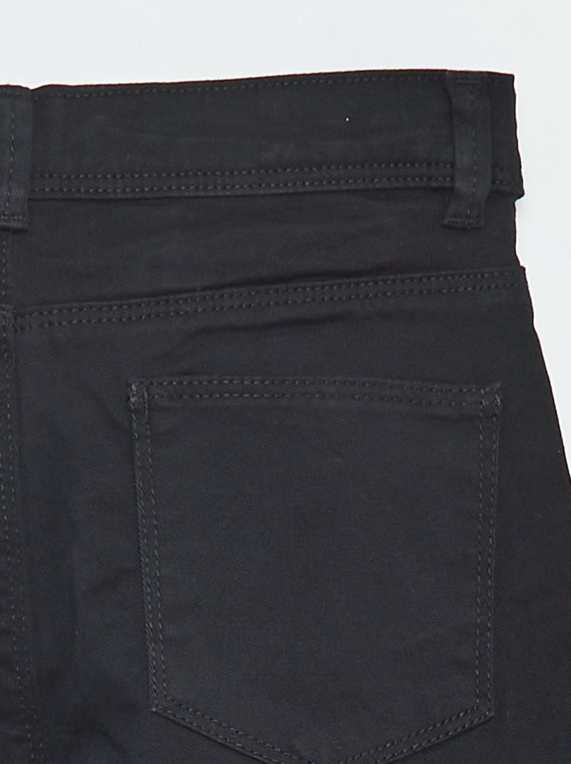 Pantalon slim - coupe ajustée 4 poches noir - Kiabi