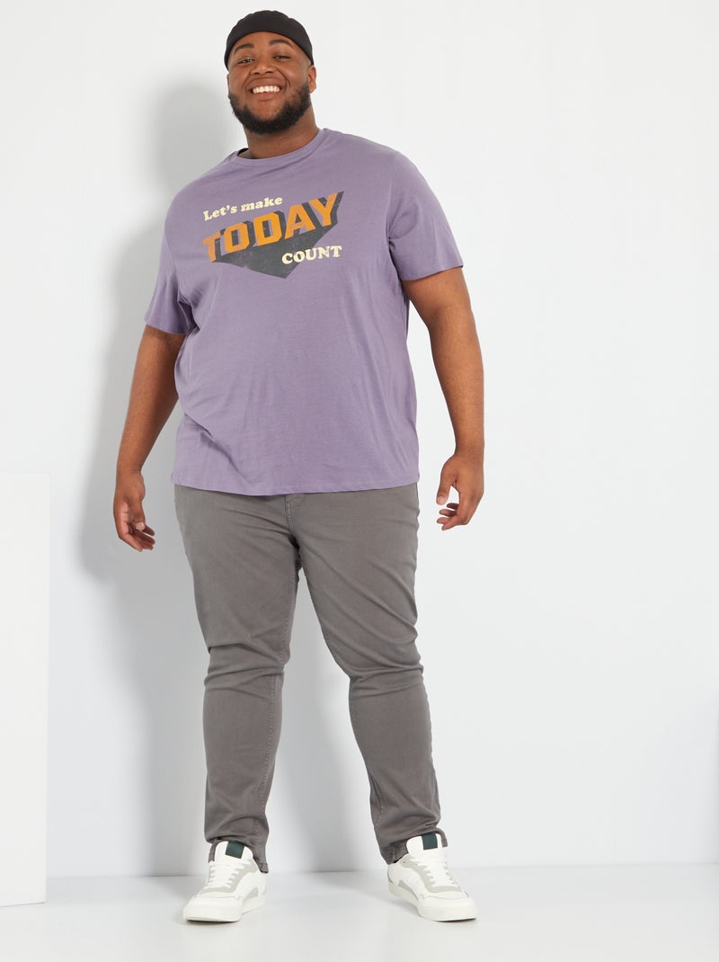 Pantalon slim - L30 gris fer - Kiabi